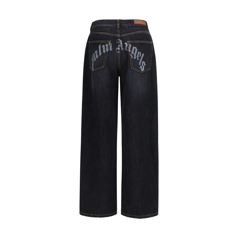 Palm Angels Black Cotton Jeans Denim - Eljoys Fashion 