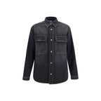 Palm Angels Blue Denim Shirt - Eljoys Fashion 