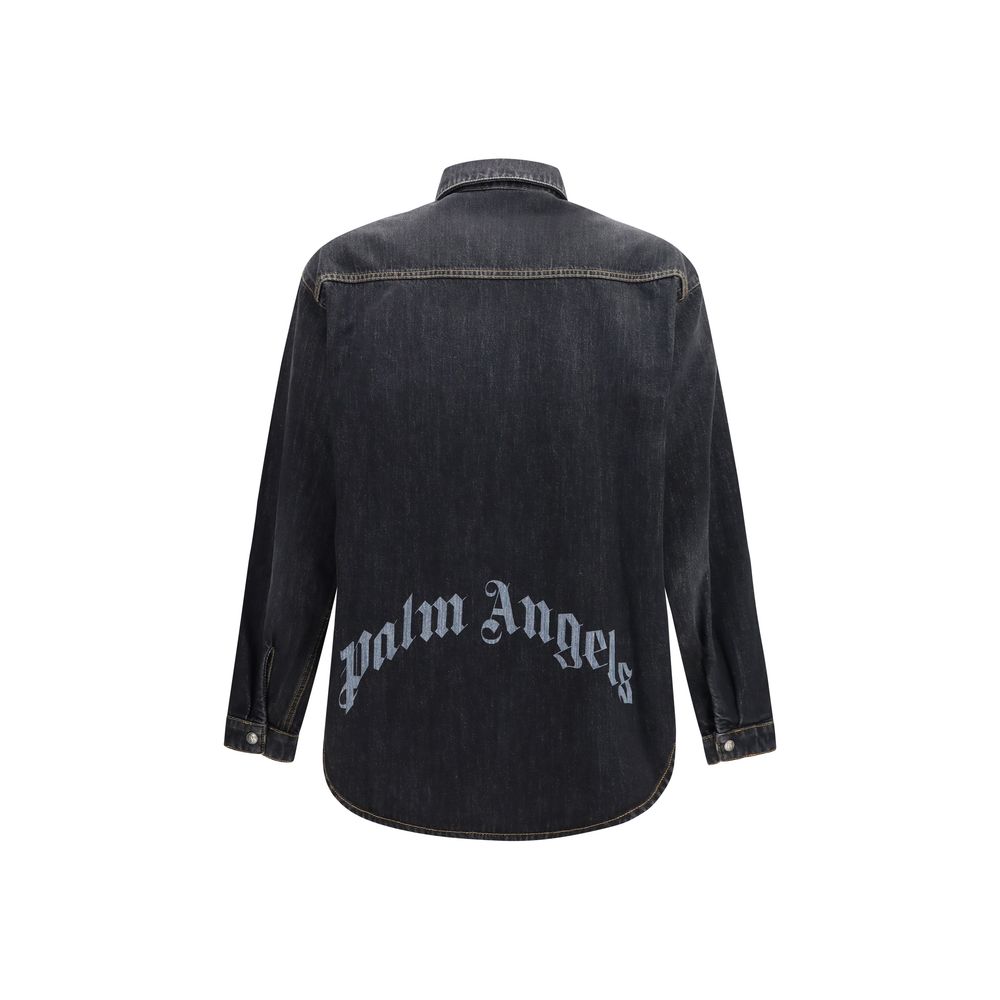 Palm Angels Blue Denim Shirt - Eljoys Fashion 