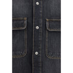 Palm Angels Blue Denim Shirt - Eljoys Fashion 