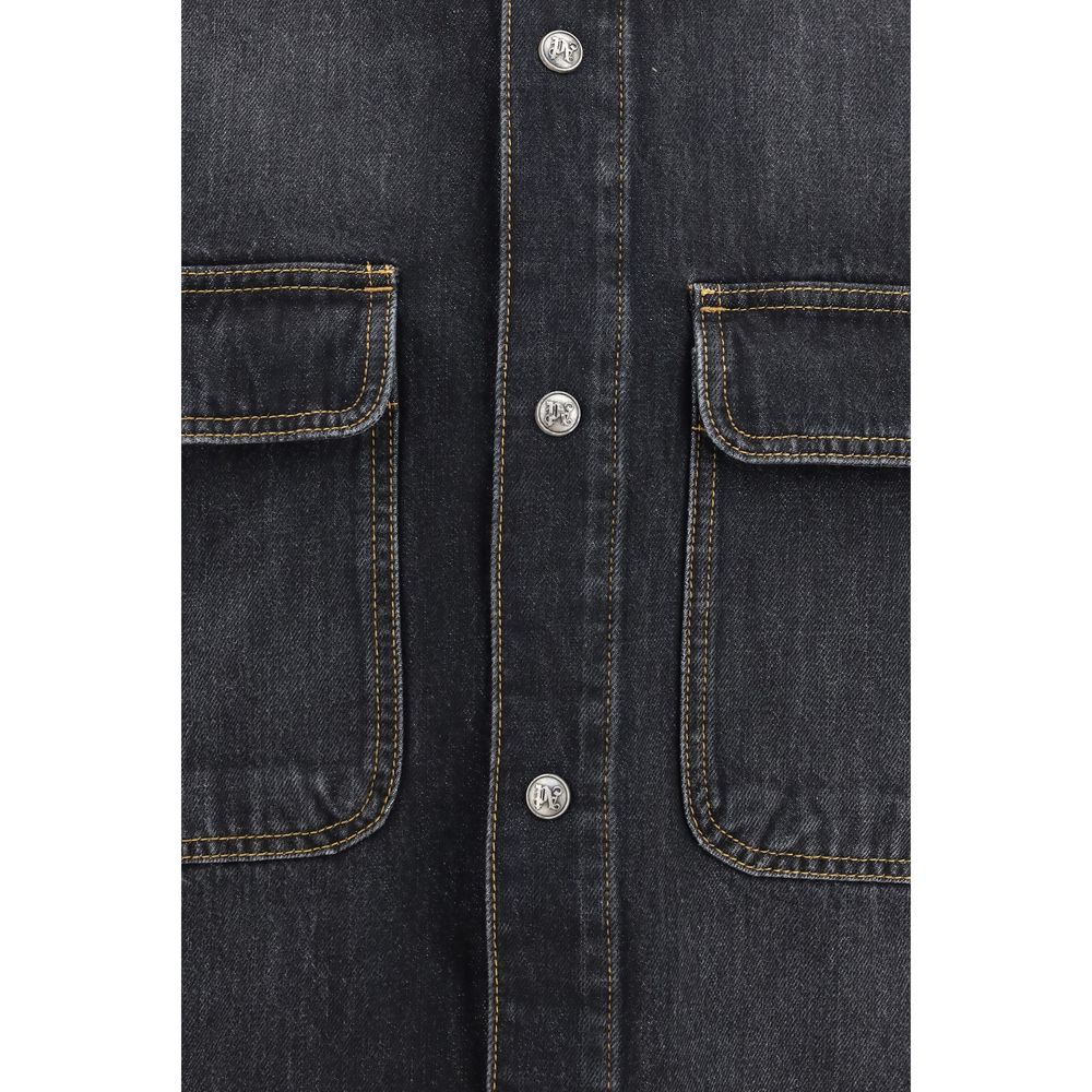 Palm Angels Blue Denim Shirt - Eljoys Fashion 