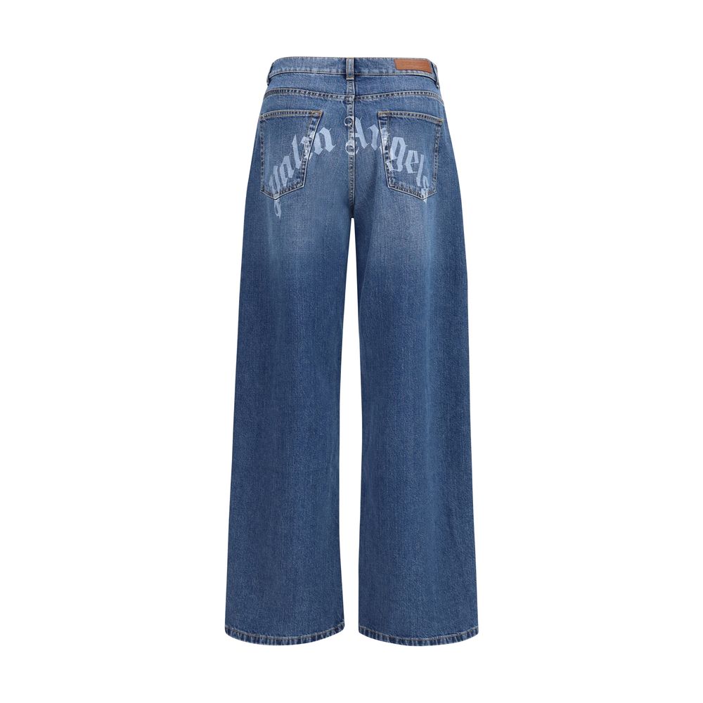 Palm Angels Blue Cotton Jeans Denim - Eljoys Fashion 