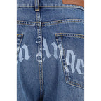 Palm Angels Blue Cotton Jeans Denim - Eljoys Fashion 