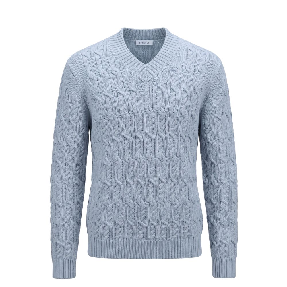 Malo Light Blue Wool Men Sweater - Eljoys Fashion 