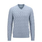 Malo Light Blue Wool Men Sweater - Eljoys Fashion 