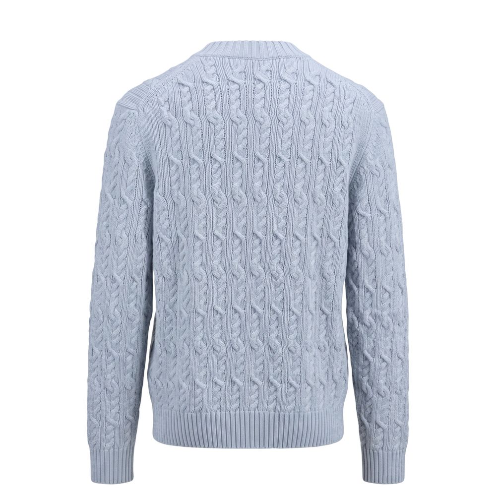 Malo Light Blue Wool Men Sweater - Eljoys Fashion 