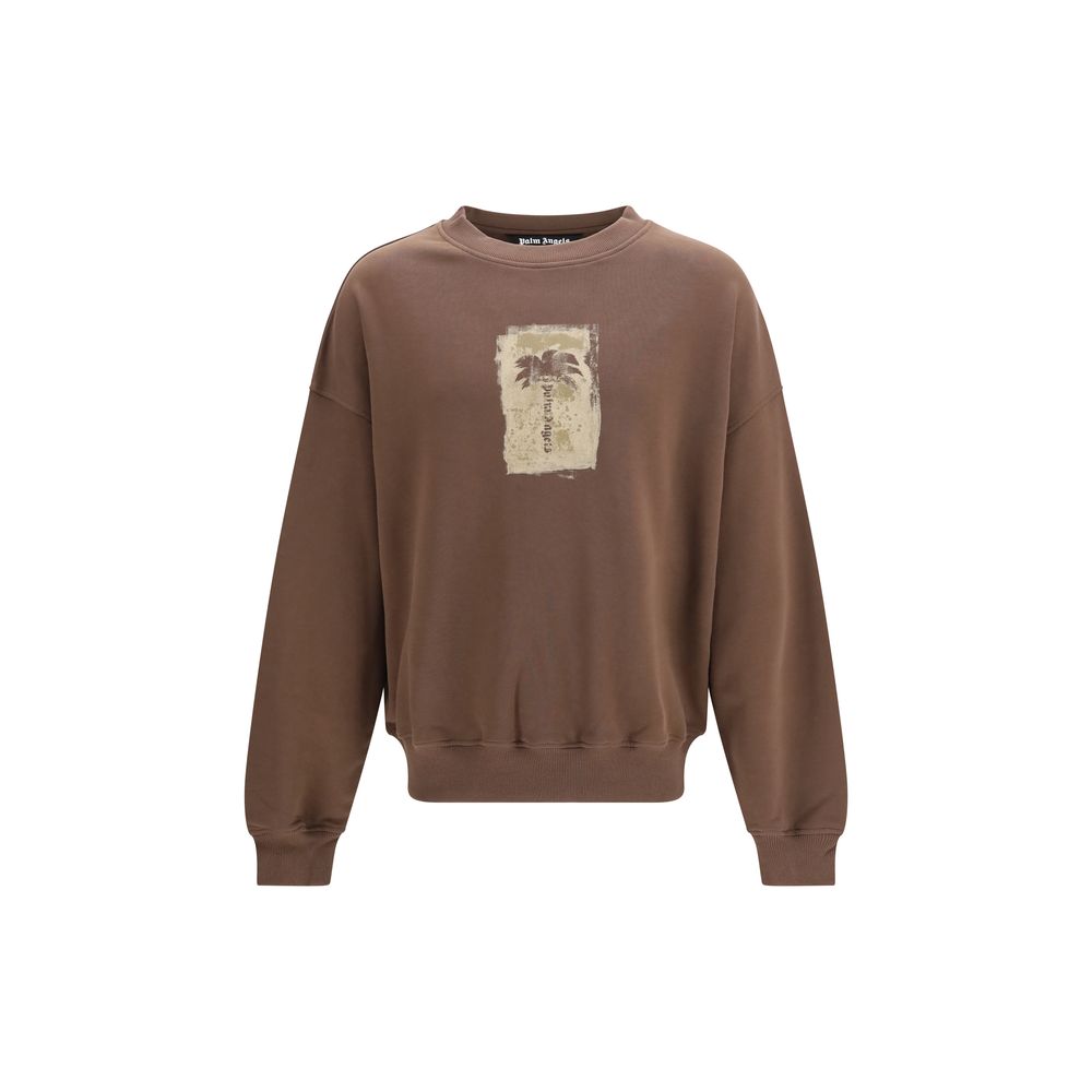 Palm Angels Brown Cotton Sweatshirt - Eljoys Fashion 