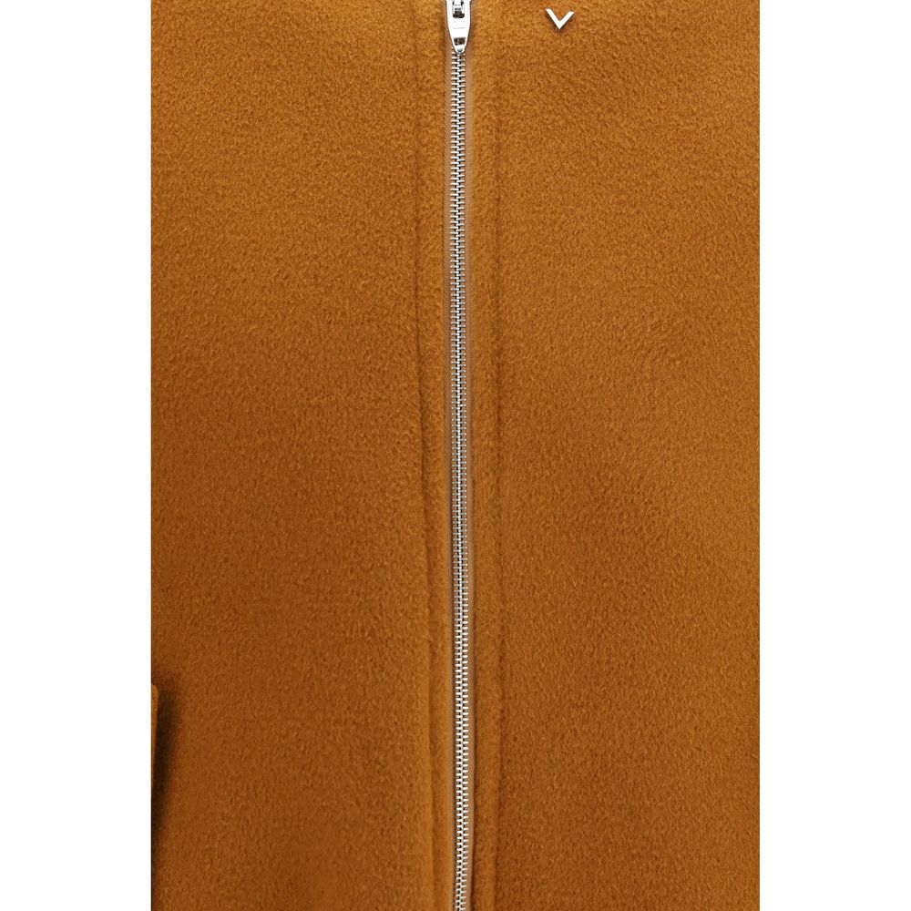 Valentino Garavani Brown Wool Oves Aries Bomber - Eljoys Fashion 
