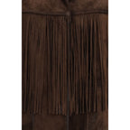 Golden Goose Brown Suede Leather Leather Jacket - Eljoys Fashion 
