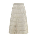 Moncler Beige Nylon Midi Skirt - Eljoys Fashion 