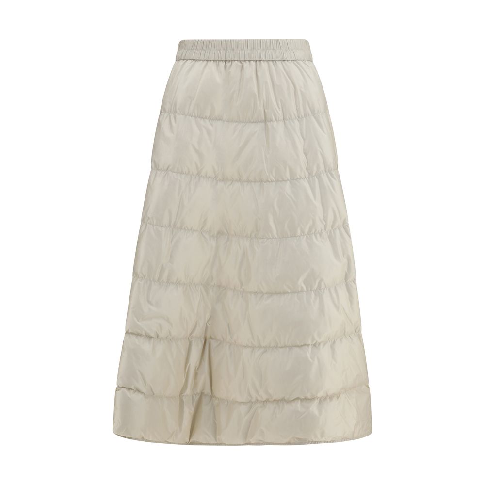 Moncler Beige Nylon Midi Skirt - Eljoys Fashion 