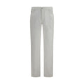 Brunello Cucinelli White Cotton Casual Pants - Eljoys Fashion 