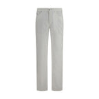 Brunello Cucinelli White Cotton Casual Pants - Eljoys Fashion 