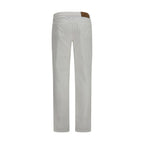 Brunello Cucinelli White Cotton Casual Pants - Eljoys Fashion 