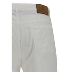 Brunello Cucinelli White Cotton Casual Pants - Eljoys Fashion 
