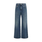 Brunello Cucinelli Blue Cotton Relaxed Fit Jeans
