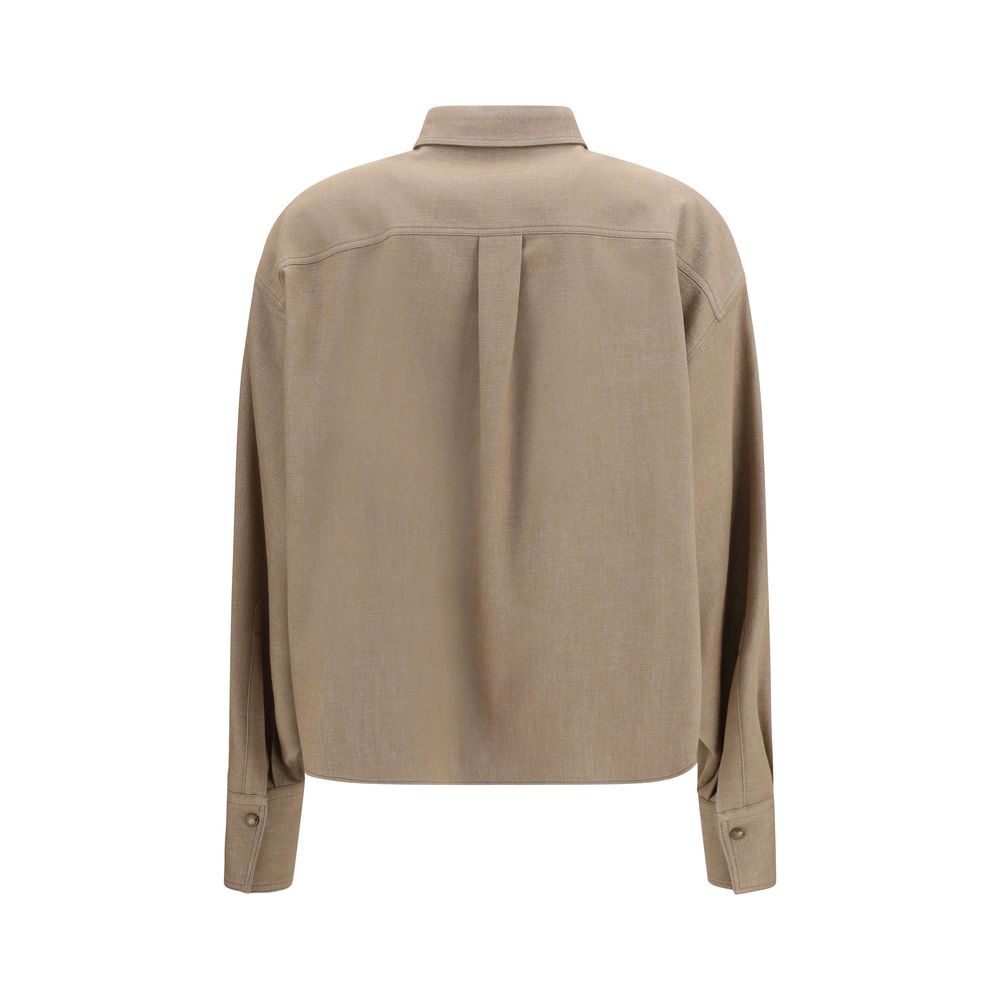 Brunello Cucinelli Beige Denim Shirt - Eljoys Fashion 