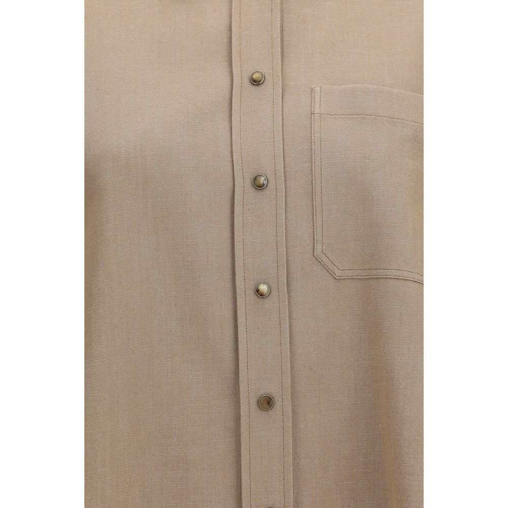 Brunello Cucinelli Beige Denim Shirt - Eljoys Fashion 