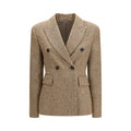 Brunello Cucinelli Beige Wool Oves Aries Full-Length Jacket - Eljoys Fashion 