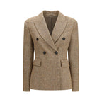 Brunello Cucinelli Beige Wool Oves Aries Full-Length Jacket - Eljoys Fashion 