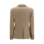 Brunello Cucinelli Beige Wool Oves Aries Full-Length Jacket - Eljoys Fashion 