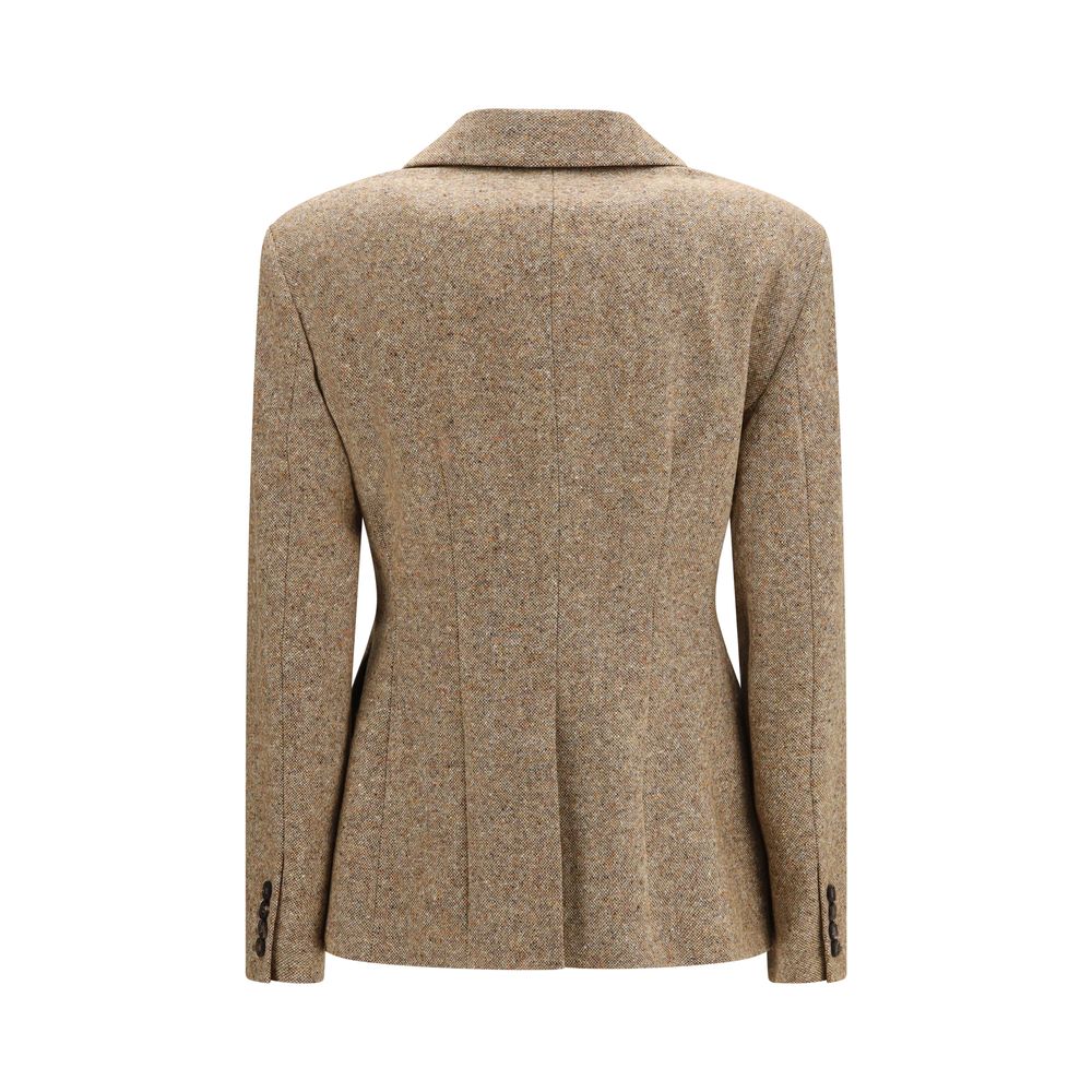 Brunello Cucinelli Beige Wool Oves Aries Full-Length Jacket - Eljoys Fashion 