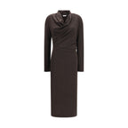 Brunello Cucinelli Brown Wool Oves Aries Casual Dress - Eljoys Fashion 