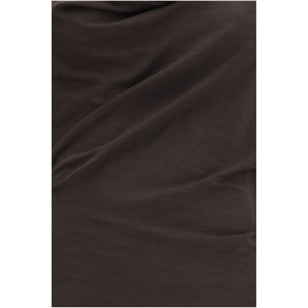 Brunello Cucinelli Brown Wool Oves Aries Casual Dress - Eljoys Fashion 