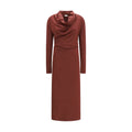Brunello Cucinelli Bordeaux Wool Oves Aries Casual Dress - Eljoys Fashion 