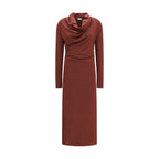 Brunello Cucinelli Bordeaux Wool Oves Aries Casual Dress - Eljoys Fashion 