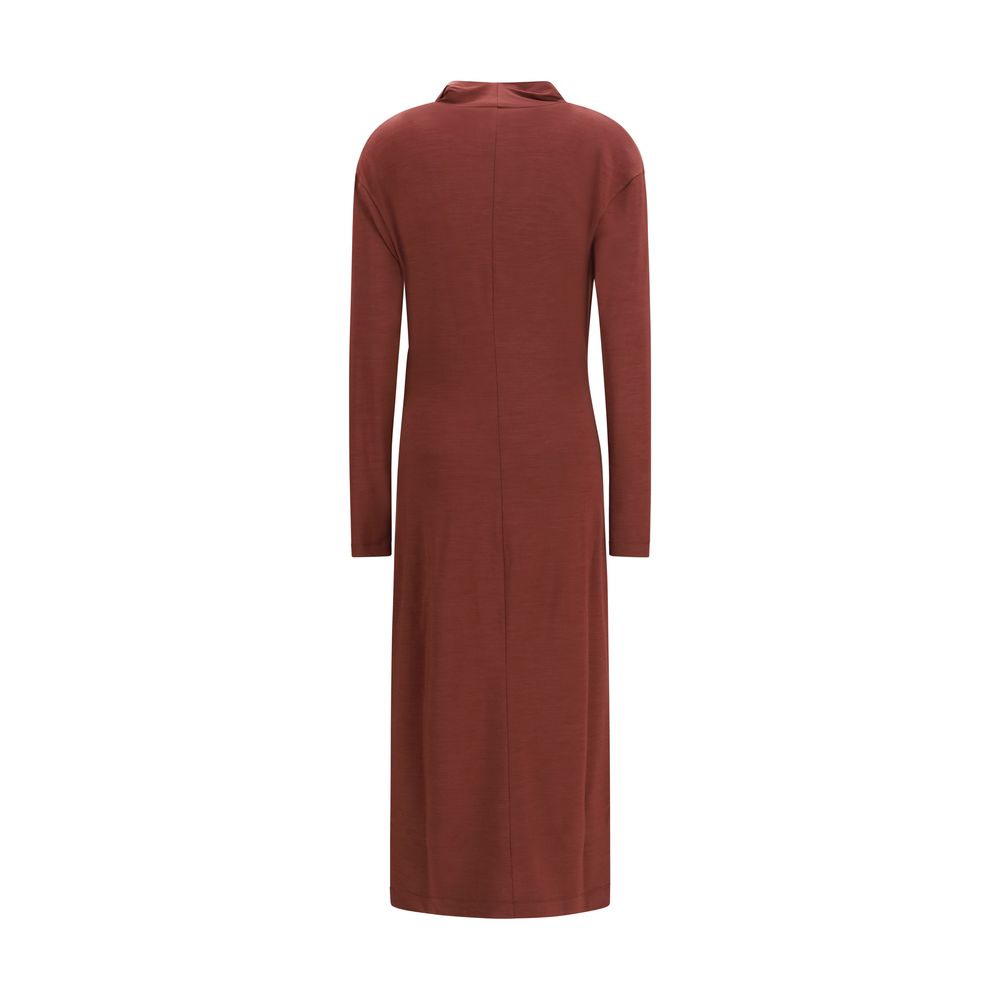 Brunello Cucinelli Bordeaux Wool Oves Aries Casual Dress - Eljoys Fashion 