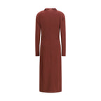 Brunello Cucinelli Bordeaux Wool Oves Aries Casual Dress - Eljoys Fashion 