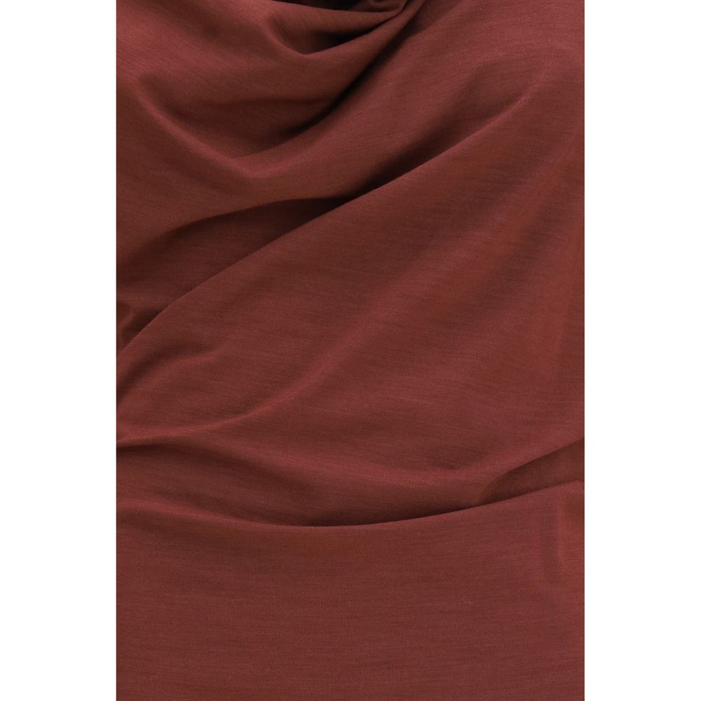 Brunello Cucinelli Bordeaux Wool Oves Aries Casual Dress - Eljoys Fashion 