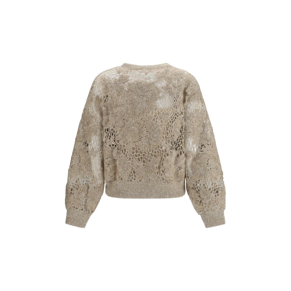 Brunello Cucinelli Beige Mohair Sweatshirt - Eljoys Fashion 