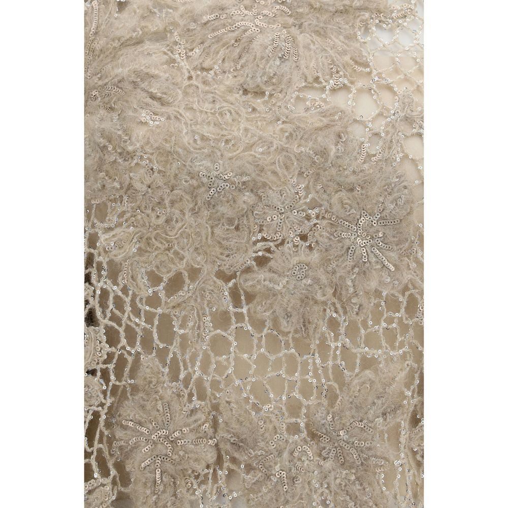 Brunello Cucinelli Beige Mohair Sweatshirt - Eljoys Fashion 