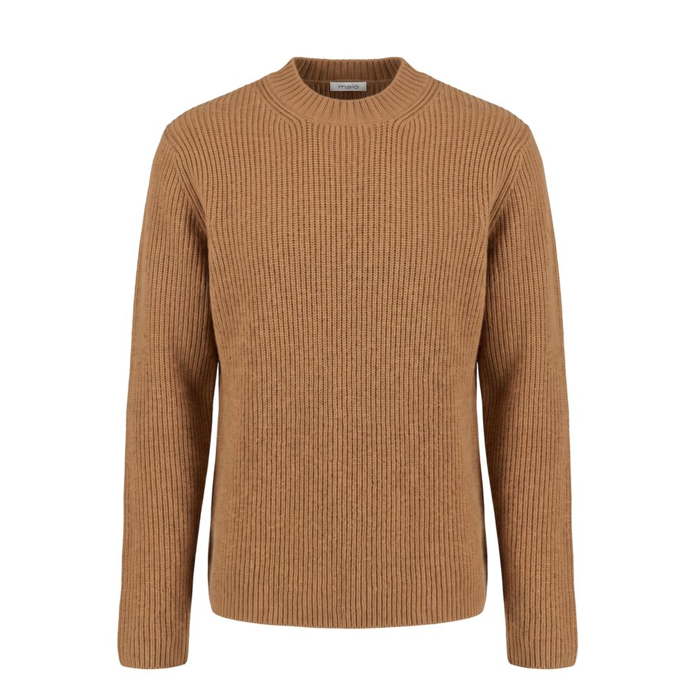 Malo Brown Wool Men Sweater - Eljoys Fashion 