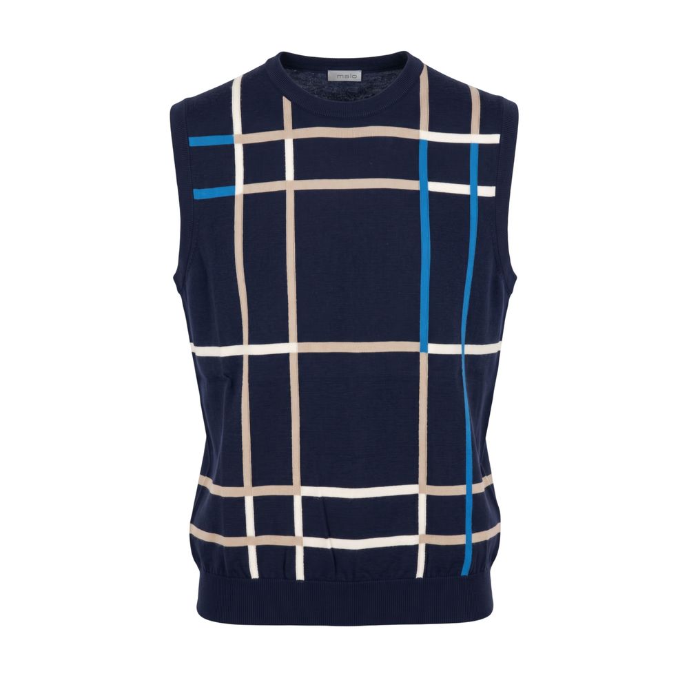 Malo Blue Cotton Men Sweater - Eljoys Fashion 