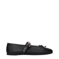 Miu Miu Black Leather Ballet Flats - Eljoys Fashion 