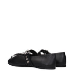 Miu Miu Black Leather Ballet Flats - Eljoys Fashion 