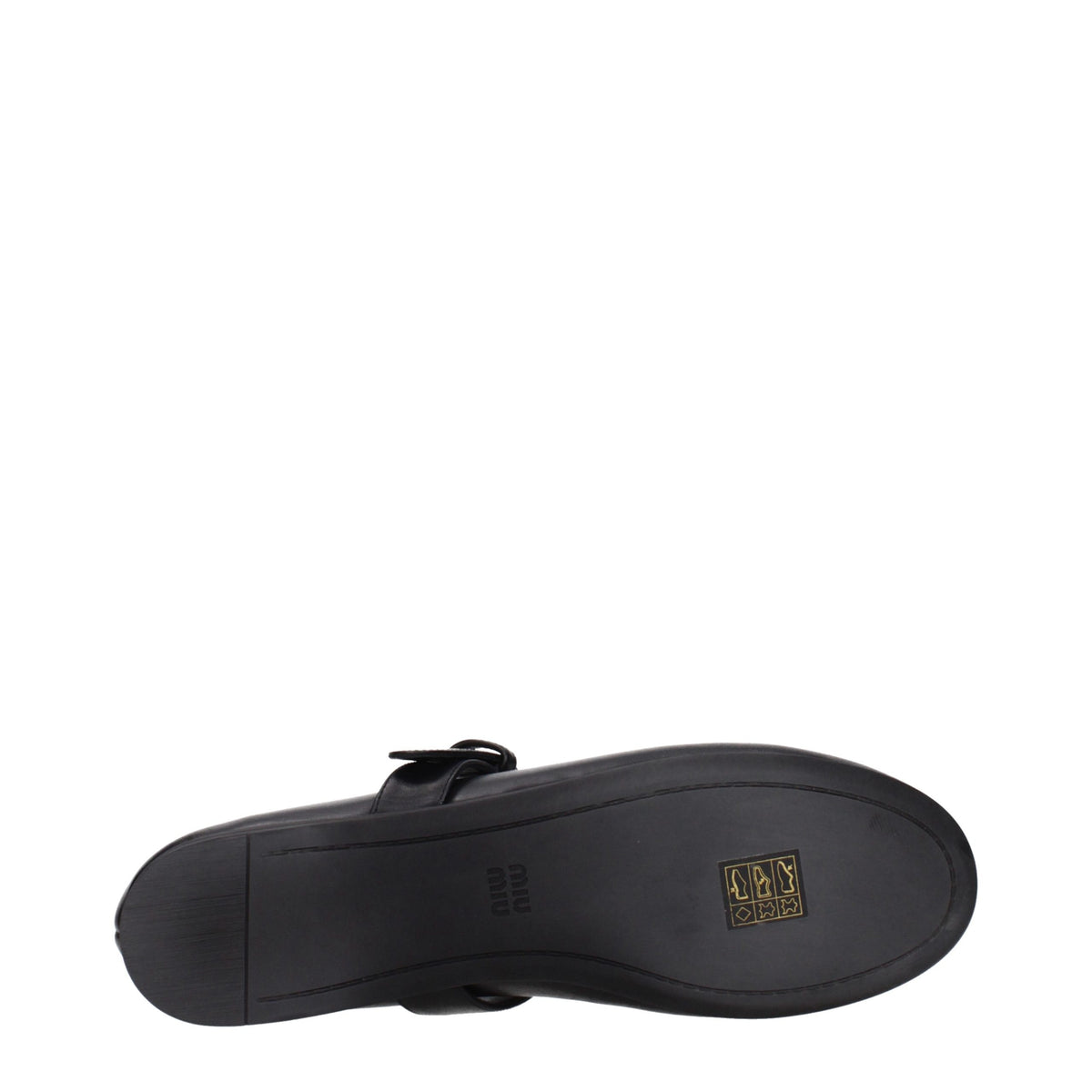 Miu Miu Black Leather Ballet Flats - Eljoys Fashion 