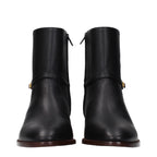 Valentino Garavani Black Leather Ankle Boots - Eljoys Fashion 