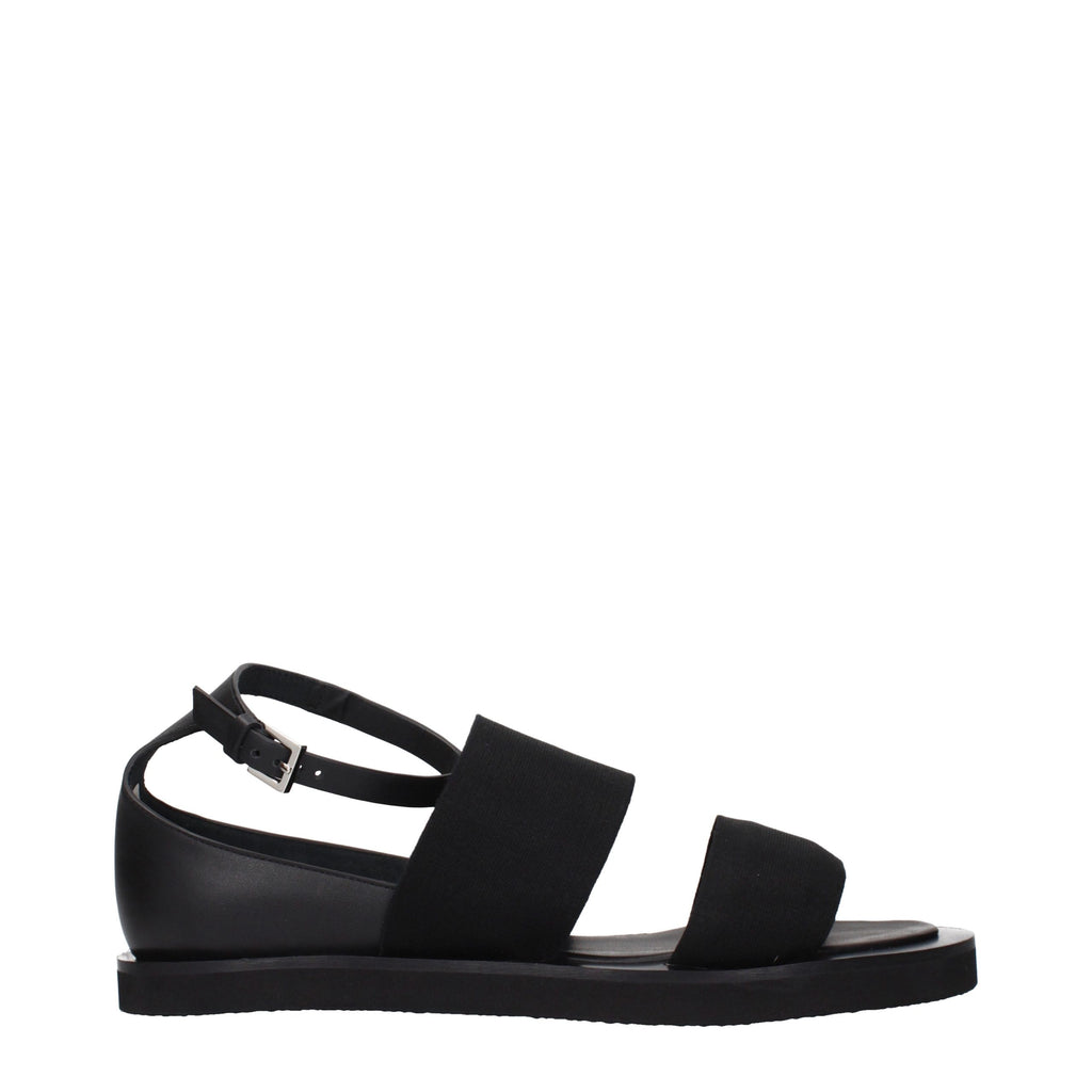 Max Mara Black Fabric Flat Sandals - Eljoys Fashion 