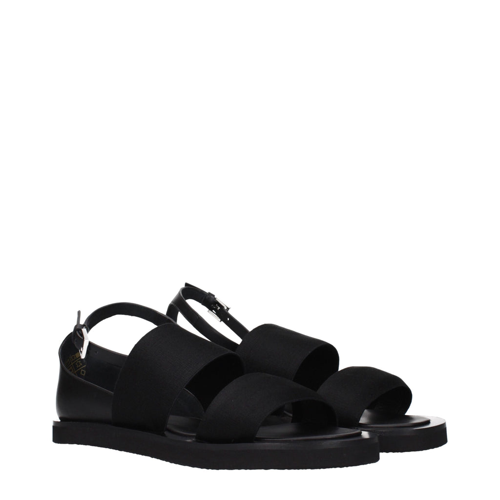 Max Mara Black Fabric Flat Sandals - Eljoys Fashion 