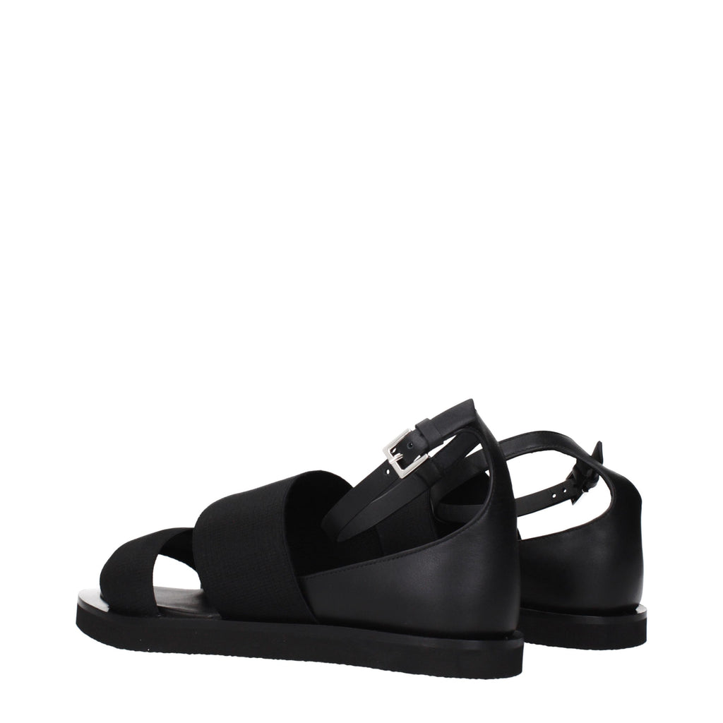 Max Mara Black Fabric Flat Sandals - Eljoys Fashion 