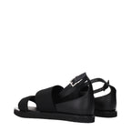 Max Mara Black Fabric Flat Sandals - Eljoys Fashion 
