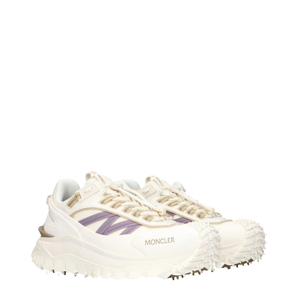 Moncler White Fabric Athletic Sneakers - Eljoys Fashion 