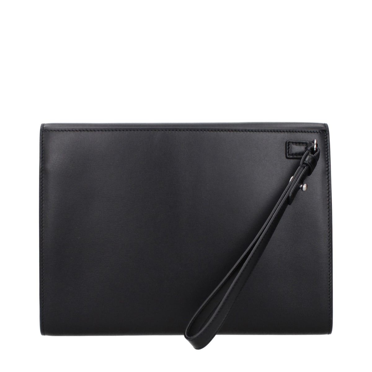 Ferragamo Black Leather Clutch Bag - Eljoys Fashion 