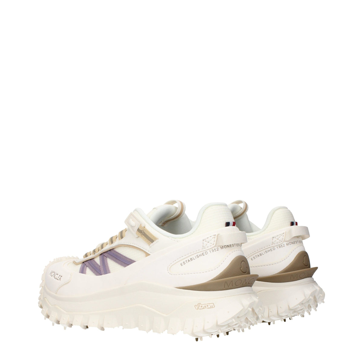 Moncler White Fabric Athletic Sneakers - Eljoys Fashion 
