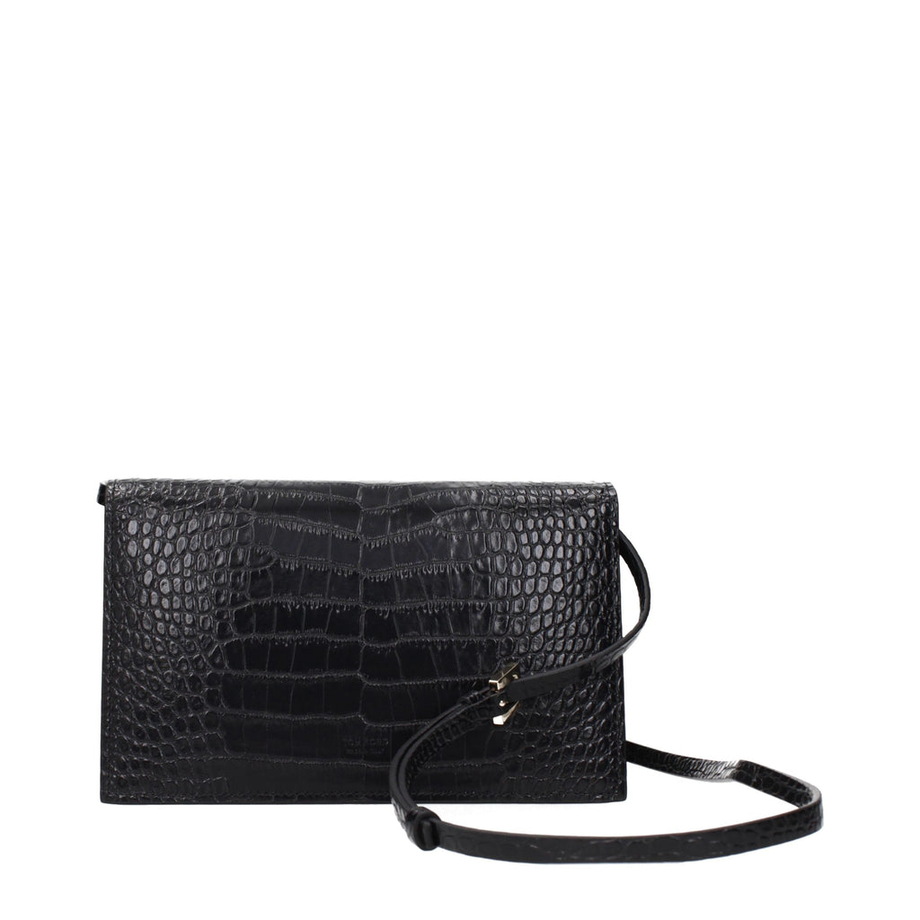 Tom Ford Black Leather Clutch Bag - Eljoys Fashion 