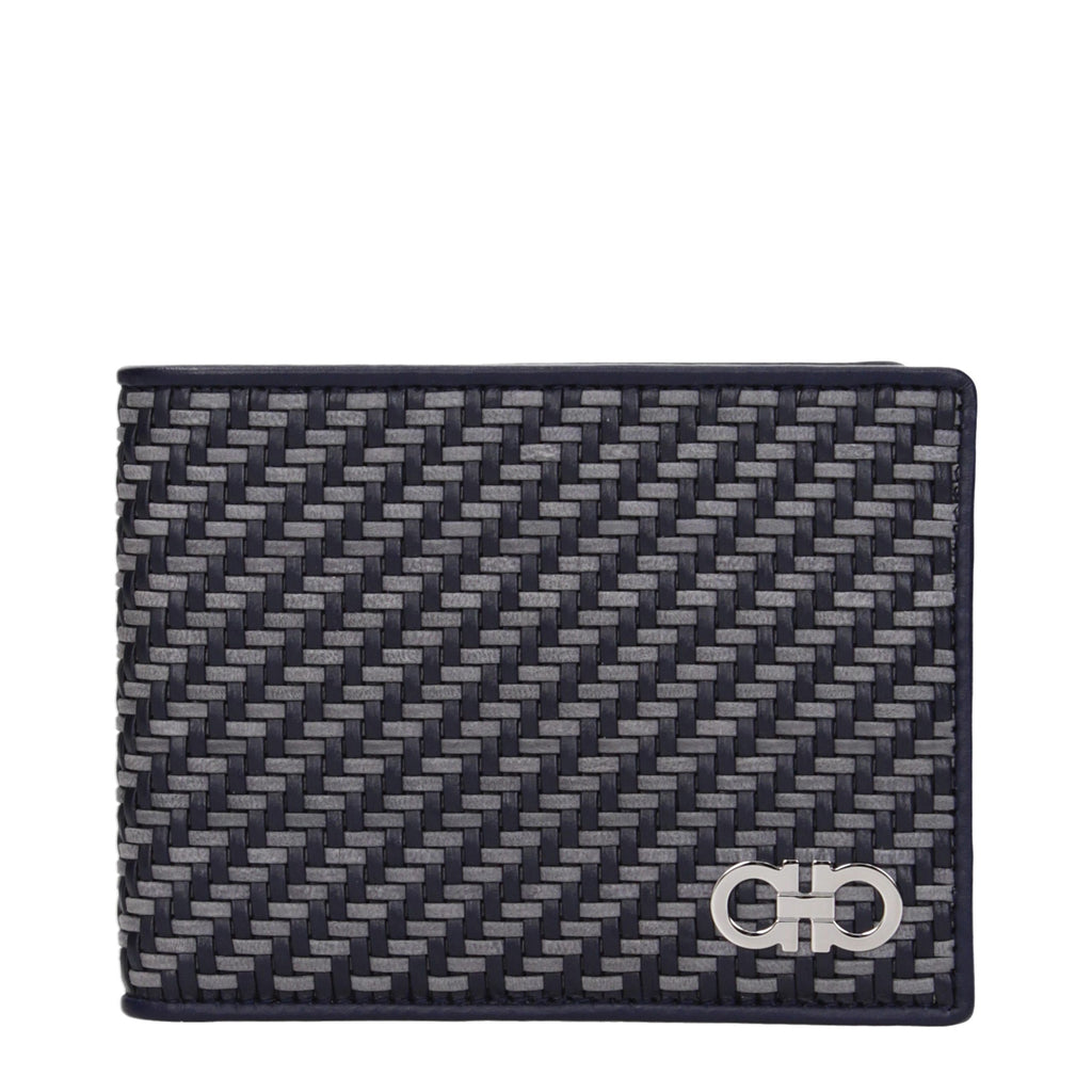 Ferragamo Blue Leather Wallet - Eljoys Fashion 